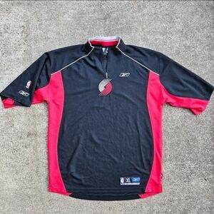 VTG Portland Trail Blazers Game Issued #2 Black Short Sleeve Warmup Shirt XLT